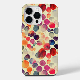 Coque Pour Pour iPhone 14 Pro Max Bulles de points d'encre abstraits colorés