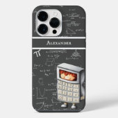 Coque Pour Pour iPhone 14 Pro Max Calculatrice formules mathématiques manuscrites bl (Verso)