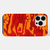 Coque Pour Pour iPhone 14 Pro Max Camo Rouge Lava (Verso Horizontal)