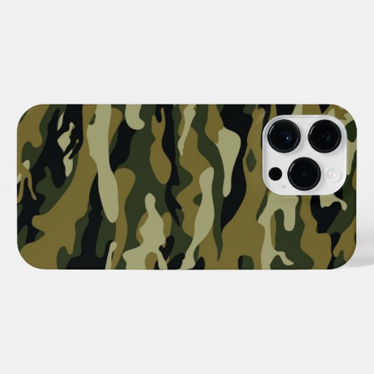 Coque Pour Pour iPhone 14 Pro Max Camo vert foncé (Verso Horizontal)