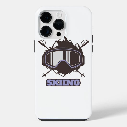 Coque Pour Pour iPhone 14 Pro Max Casque de ski cool  (Verso)