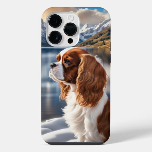 Coque Pour Pour iPhone 14 Pro Max Cavalier King Charles (Verso)