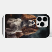 Coque Pour Pour iPhone 14 Pro Max Cavalier King Charles Spaniel Halloween Effrayant (Verso Horizontal)