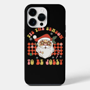 Coque Pour Pour iPhone 14 Pro Max C'est la saison d'être joyeux Noël Père Noël Rétro