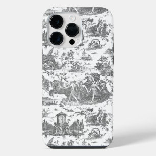 Coque Pour Pour iPhone 14 Pro Max Chariot français vintage de Dawn Toile de Jouy-Gre