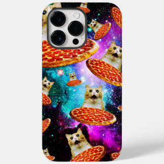 Coque Pour Pour iPhone 14 Pro Max Chat à pizza de l'espace amusant