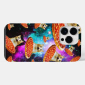 Coque Pour Pour iPhone 14 Pro Max Chat à pizza de l'espace amusant (Verso Horizontal)