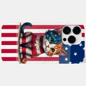Coque Pour Pour iPhone 14 Pro Max Chat au drapeau américain