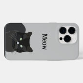 Coque Pour Pour iPhone 14 Pro Max Chat Chat noir (Verso Horizontal)