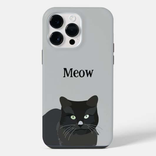 Coque Pour Pour iPhone 14 Pro Max Chat Chat noir (Verso)