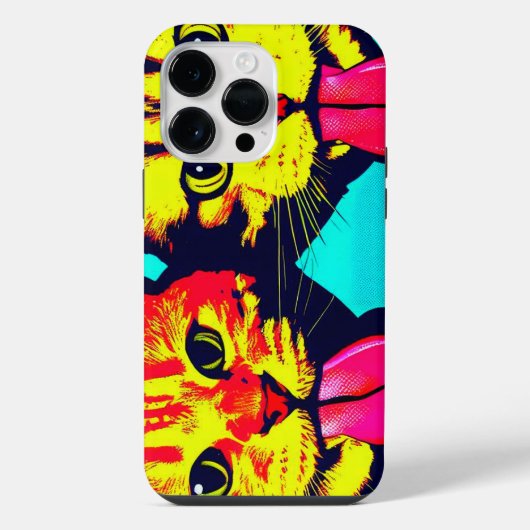 Coque Pour Pour iPhone 14 Pro Max Chats avec la langue sortie (Verso)