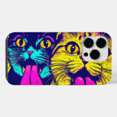 Coque Pour Pour iPhone 14 Pro Max Chats la langue pendante (Verso Horizontal)