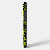 Coque Pour Pour iPhone 14 Pro Max Chèques et permules - Lime vert et noir (Côté gauche)