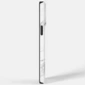 Coque Pour Pour iPhone 14 Pro Max Chic blanc marbre entreprise logo entreprise qr co (Back / Right)