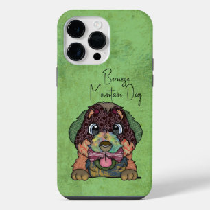 Coque Pour Pour iPhone 14 Pro Max Chien de Montagne des Bernese Visage Laid