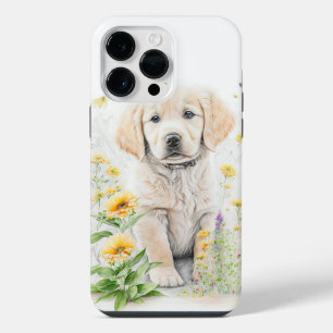 COQUE POUR POUR iPhone 14 PRO MAX CHIEN DE RACE GOLDEN RETRIEVER AU POIL DOUX ET A L