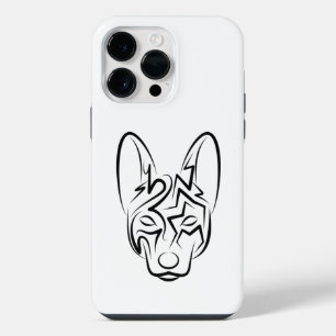 Coque Pour Pour iPhone 14 Pro Max Chien tribal noir et blanc
