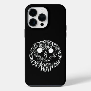 Coque Pour Pour iPhone 14 Pro Max Chouette tribale noire et blanche