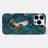 Coque Pour Pour iPhone 14 Pro Max Chouettes, fougères, chênes et baies 3 (Verso Horizontal)