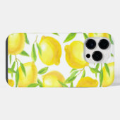 Coque Pour Pour iPhone 14 Pro Max Citrons et motif feuille (Verso Horizontal)