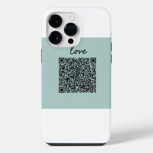 Coque Pour Pour iPhone 14 Pro Max Code QR Amour (Verso)