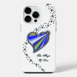 Coque Pour Pour iPhone 14 Pro Max Cœur arc-en-ciel avec étoiles, La magie de l'amour