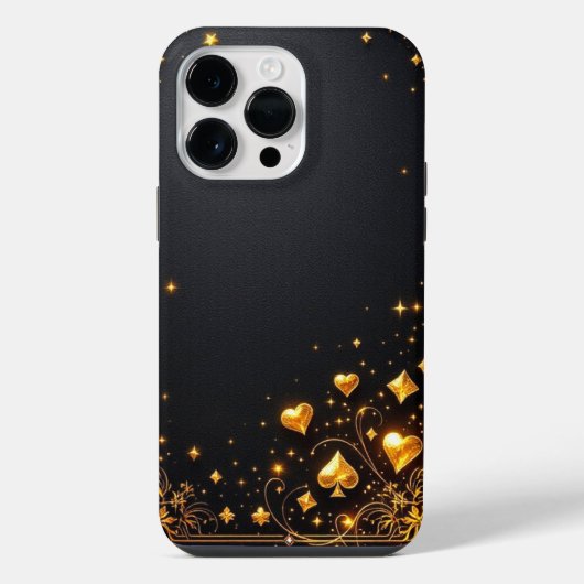 Coque Pour Pour iPhone 14 Pro Max Cœurs Étoilés Luxe (Verso)