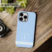 Coque Pour Pour iPhone 14 Pro Max Conception de point Polka Blanc bleu ciel pâle per