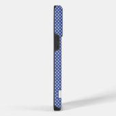 Coque Pour Pour iPhone 14 Pro Max Conception de point Polka Blanc Bleu de la Marine (Côté droit)