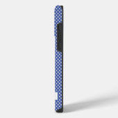Coque Pour Pour iPhone 14 Pro Max Conception de point Polka Blanc Bleu de la Marine (Côté gauche)