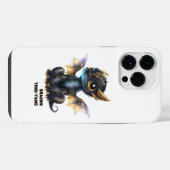 Coque Pour Pour iPhone 14 Pro Max Conception Dragon Noir (Verso Horizontal)