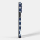 Coque Pour Pour iPhone 14 Pro Max Conception personnalisée bleu marine blanc à pois (Côté droit)
