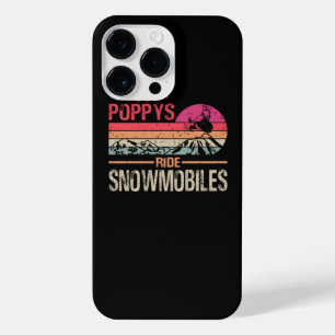 Coque Pour Pour iPhone 14 Pro Max Cool Poppys Router Motoneige - Snowmobile Papa Gra