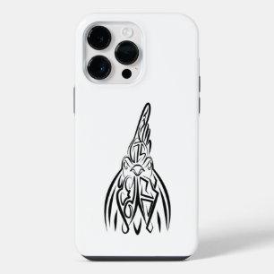 Coque Pour Pour iPhone 14 Pro Max Coq Tribal Noir et Blanc