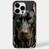 Coque Pour Pour iPhone 14 Pro Max Coque iphone de chien - Dobermann (Verso)