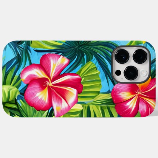Coque Pour Pour iPhone 14 Pro Max Coque iphone d'impression hawaïen tropical (Verso (horizontal))