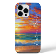 Coucher de soleil clair tropical avec nom personna
