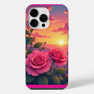 Coque Pour Pour iPhone 14 Pro Max Coucher de soleil rose