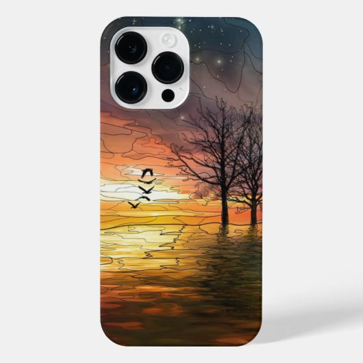 Coque Pour Pour iPhone 14 Pro Max Coucher du soleil (Verso)