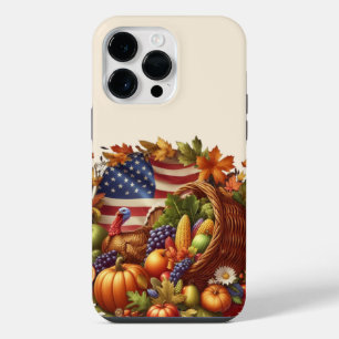Coque Pour Pour iPhone 14 Pro Max Couronne de Thanksgiving dinde USA/Américaine