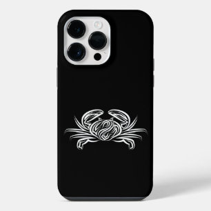 Coque Pour Pour iPhone 14 Pro Max Crabe tribal noir et blanc