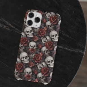Coque Pour Pour iPhone 14 Pro Max Crânes gothique rouge rose Motif