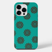 Coque Pour Pour iPhone 14 Pro Max "Crimson Scrolls - Bold Elegance" (Verso)