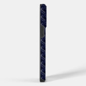 Coque Pour Pour iPhone 14 Pro Max Custom Initial Large Modern Blue Lattice Rubber (Côté droit)