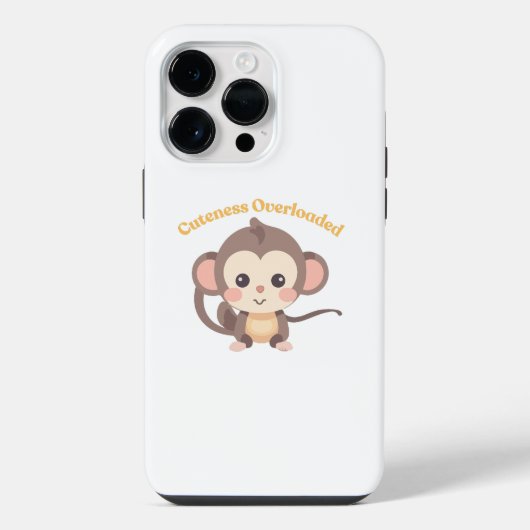 Coque Pour Pour iPhone 14 Pro Max Cuteness Surchargé : Singe (Verso)