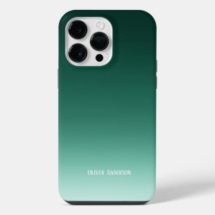 Coque Pour Pour iPhone 14 Pro Max Décoloration minimaliste dans les tons verts avec
