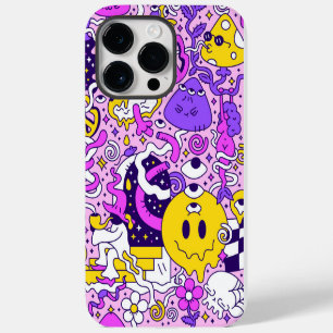 Coque Pour Pour iPhone 14 Pro Max Dessins animés Doodle