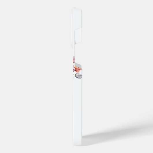 Coque Pour Pour iPhone 14 Pro Max Deux loups entourés de fleurs (Côté gauche)