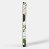 Coque Pour Pour iPhone 14 Pro Max Déversement - Blanc, Sable et Palm Green (Côté droit)