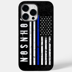 Coque Pour Pour iPhone 14 Pro Max Distressed Police Style américain Drapeau Personna